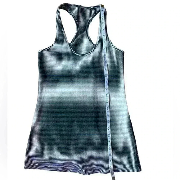 Lululemon Cool Racerback Tank Top Gingham Inkwell Size 4 - Picture 4 of 8